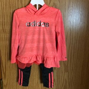 Toddler girls Adidas outfit.